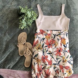 Free People Maxi Pink Floral Skirt